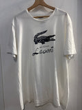 MAGLIA LACOSTE TG4XL BIANCO C/STAMPA UOMO