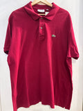 POLO LACOSTE TG4XL BORDEAUX UOMO