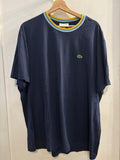 MAGLIA LACOSTE TG3XL BLU C/COLLETTO COLORATO