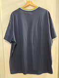 MAGLIA LACOSTE TG3XL BLU C/COLLETTO COLORATO