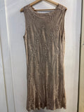 ABITO A.DAVIS TGL BEIGE PIZZO E PAILETTES