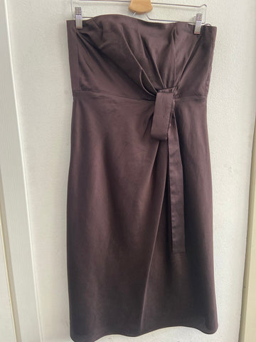 ABITO MAX MARA TG40 MARRONE SETA