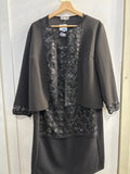 VESTITO + GIACCA LINK SOFT TG.2XL NERO C/PAILLETS