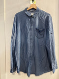 CAMICIA JEANS LIUJO TG48 BLU C/PIETRE