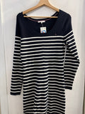 ABITO LUNGO TOMMY HILFIGER TGXL BLU/BIANCO A RIGHE