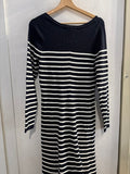 ABITO LUNGO TOMMY HILFIGER TGXL BLU/BIANCO A RIGHE