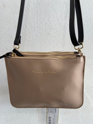 DOPPIA POCHETTE C/TRACOLLA ROSA/MARRONE