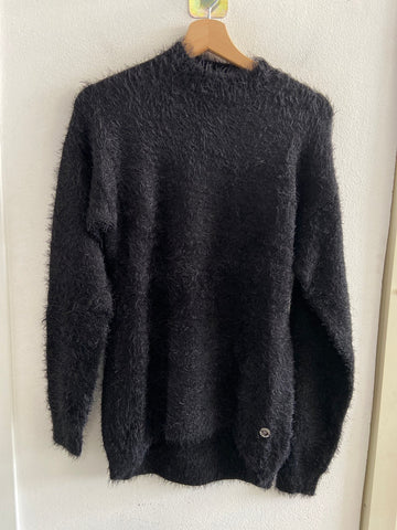 MAGLIONE COCONUDINA TG40 NERO TIPO ANGORA