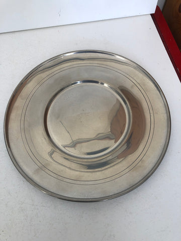 PIATTO ROTONDO IN PELTRO DIAM.27