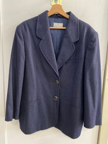 GIACCA BLAZER DONNA ENRICA TG52 BLU IN LANA