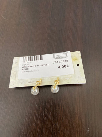 ORECCHINI  DORATI PERLE FINTE