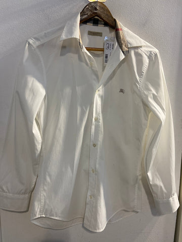 CAMICIA BURBERRY TGS UOMO BIANCO