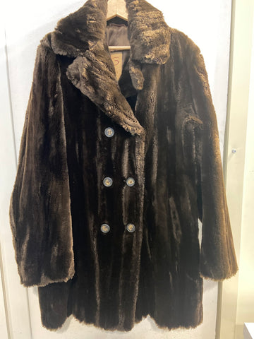 CAPPOTTO R.GIGLI TG44 MARRONE IN ECOPELLICCIA