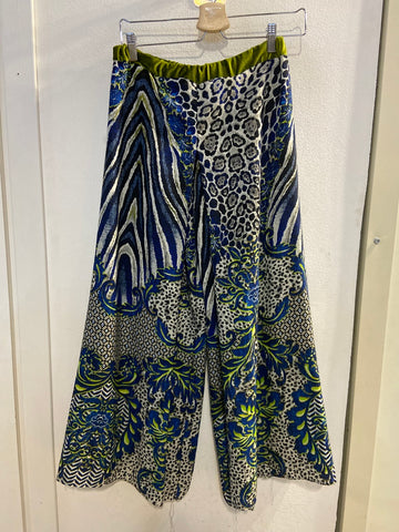 PANTALONE KINANTO TG42 BLU/VERDE MACULATO