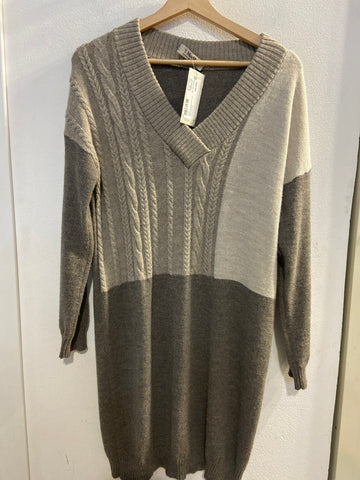 ABITO MAXMARA IN LANA GRIGIO/BEIGE
