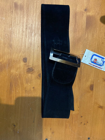 CINTURONE NERO CAMOSCIO
