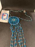COLLANA AZZURRA CERCHIO C/CIONDOLI