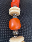 COLLANA IN OSSO E PIETRE NATURALI