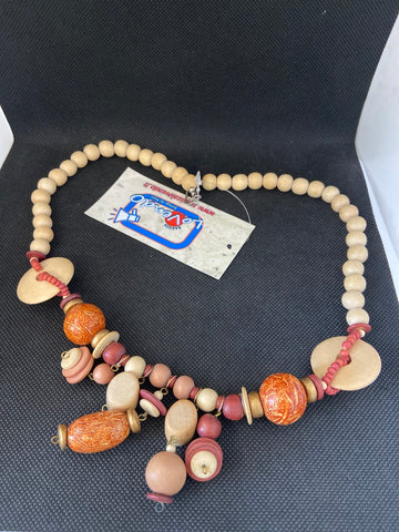 COLLANA PIETRE LEGNO