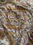 COPERTA MATRIMONIALE BEIGE FANTASIA CON FRANGE