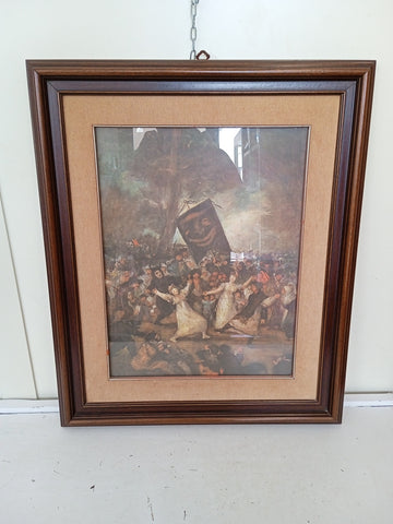 STAMPA FESTA CON CORNICE TIPO ARTE POVERA H60XL50 CM