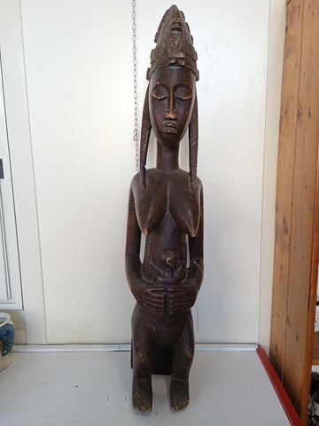 STATUA ETNICA IN LEGNO H100XL18XP15 CM