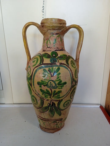 ANFORA IN CERAMICA ANTICA DUE MANICI 1956 H59XL29 CM