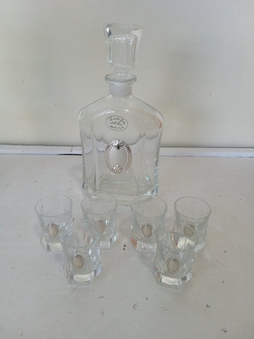 SERVIZIO LIQUORE IN VETRO E LAM ARG 7 PZ