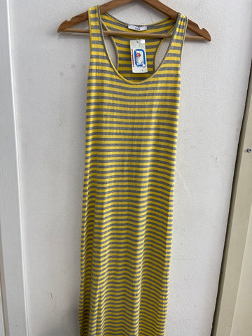 ABITO LUNGO TGS GIALLO/GRIGIO A RIGHE