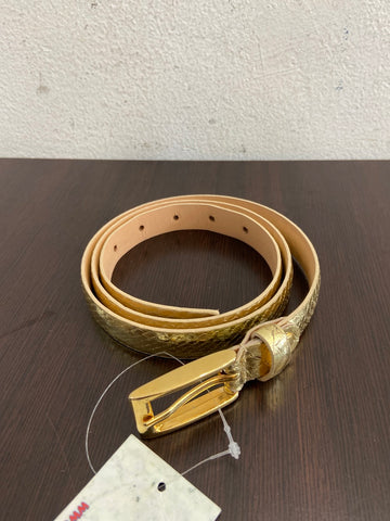 CINTURA IN VERO PITONE DORATO DONNA