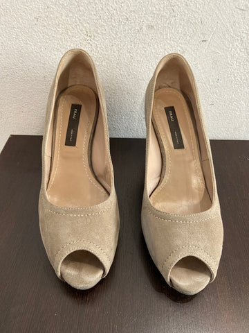 DECOLLETE' SPUNTATO FRAU MIS.37 BEIGE CAMOSCIO