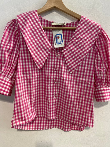 CAMICIA JE SUIS FLEURS TG42 ROSA/BIANCO A QUADRI(PARI AL NUOVO)