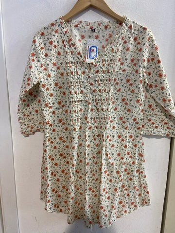 ABITO DONNA TGM BIANCO A FIORI