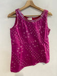 CANOTTA DONNA TGM FUCSIA C/CERCHIETTI SPECCHIATI(PARI AL NUOVO)