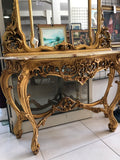 CONSOLLE DORATA IN STILE BAROCCO L135XH265