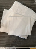 COMPLETO LENZUOLA MATR. COTONE BIANCO C/RICAMO SFILATO E INTAGLIO