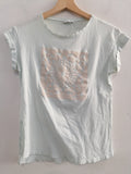 MAGLIA ZARA TGS AZZURRO CHIARO C/PERLINE BIANCHE