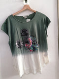 MAGLIA DESIGUAL TGL VERDE/BIUANCO