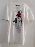 MAGLIA A.MORATO TGM BIANCO C/STAMPA ROSA ROSSA