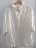 CAMICIA DONNA TG54 IN LINO BIANCO