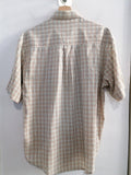 CAMICIA GREEN ISLAND TGL BEIGE/BLU A QUDRI UOMO
