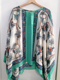 COPRICOSTUME SWEET MISS VELATO VERDE/BIANCO FANTASIA
