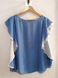 MAGLIA SISLEY TGS AZZURRO/BIANCO VOILANT