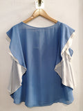 MAGLIA SISLEY TGS AZZURRO/BIANCO VOILANT