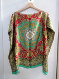 MAGLIA FOULARD OTTAVIA FAILLA TGM FANTASIA ROSSO/VERDE