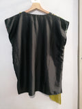 MAGLIA OTTAVIA FAILLA TGM NERO/VERDE FANTASIA FIORI C/FRANGE