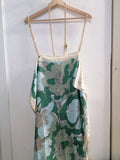 MAGLIA FOULARD LES COPAINS TGS BEIGE/VERDE FANTASIA C/CATENE DORATE