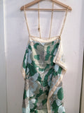 MAGLIA FOULARD LES COPAINS TGS BEIGE/VERDE FANTASIA C/CATENE DORATE