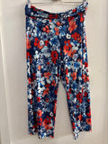 PINOCCHIETTO DONNA TG48 FANTASIA FIORI BLU(PARI AL NUOVO)