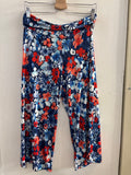PINOCCHIETTO DONNA TG48 FANTASIA FIORI BLU(PARI AL NUOVO)